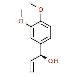 ChemSpider 2D Image | (1S)-1-(3,4-Dimethoxyphenyl)-2-propen-1-ol | C11H14O3