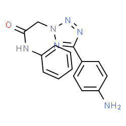 ChemSpider 2D Image | 5-(4-Aminophenyl)-N-phenyl-2H-tetrazole-2-acetamide | C15H14N6O