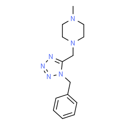 ChemSpider 2D Image | 1-(1-Benzyl-1H-tetrazol-5-ylmethyl)-4-methyl-piperazine | C14H20N6
