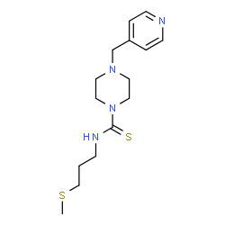 ChemSpider 2D Image | N-[3-(Methylsulfanyl)propyl]-4-(4-pyridinylmethyl)-1-piperazinecarbothioamide | C15H24N4S2