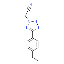 ChemSpider 2D Image | [5-(4-Ethyl-phenyl)-tetrazol-2-yl]-acetonitrile | C11H11N5