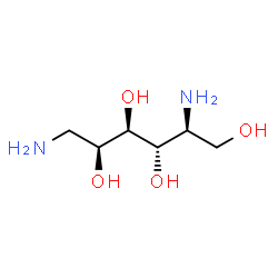 ChemSpider 2D Image | 1,5-Diamino-1,5-dideoxy-L-altritol | C6H16N2O4