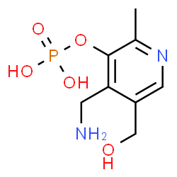ChemSpider 2D Image | 4-(Aminomethyl)-5-(hydroxymethyl)-2-methyl-3-pyridinyl dihydrogen phosphate | C8H13N2O5P