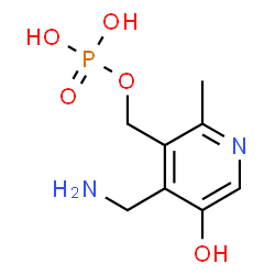 ChemSpider 2D Image | [4-(Aminomethyl)-5-hydroxy-2-methyl-3-pyridinyl]methyl dihydrogen phosphate | C8H13N2O5P