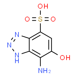 ChemSpider 2D Image | 7-Amino-6-hydroxy-1H-benzotriazole-4-sulfonic acid | C6H6N4O4S