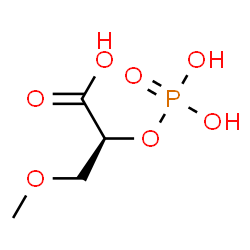 ChemSpider 2D Image | (2S)-3-Methoxy-2-(phosphonooxy)propanoic acid | C4H9O7P
