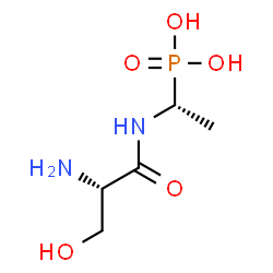 ChemSpider 2D Image | N-[(1R)-1-Phosphonoethyl]-L-serinamide | C5H13N2O5P