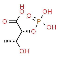 ChemSpider 2D Image | (2R,3R)-3-Hydroxy-2-(phosphonooxy)butanoic acid | C4H9O7P