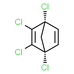 ChemSpider 2D Image | (1R,4S)-1,2,3,4-Tetrachlorobicyclo[2.2.1]hepta-2,5-diene | C7H4Cl4