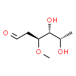 ChemSpider 2D Image | 2,6-Dideoxy-3-O-methyl-L-lyxo-hexose | C7H14O4