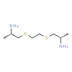 ChemSpider 2D Image | (2S,2'S)-1,1'-(1,2-Ethanediyldisulfanediyl)di(2-propanamine) | C8H20N2S2