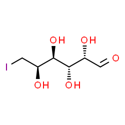 ChemSpider 2D Image | 6-Deoxy-6-iodo-L-galactose | C6H11IO5