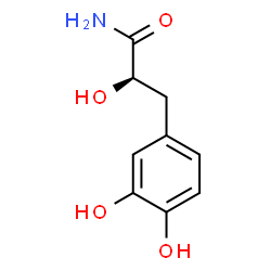 ChemSpider 2D Image | (2R)-3-(3,4-Dihydroxyphenyl)-2-hydroxypropanamide | C9H11NO4