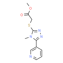 ChemSpider 2D Image | Methyl {[4-methyl-5-(3-pyridinyl)-4H-1,2,4-triazol-3-yl]sulfanyl}acetate | C11H12N4O2S