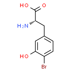 ChemSpider 2D Image | 4-Bromo-3-hydroxy-L-phenylalanine | C9H10BrNO3