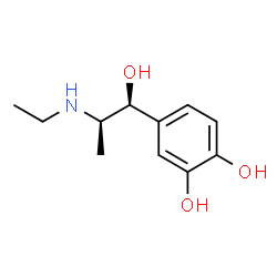 ChemSpider 2D Image | 4-[(1S,2R)-2-(Ethylamino)-1-hydroxypropyl]-1,2-benzenediol | C11H17NO3