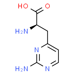 ChemSpider 2D Image | 3-(2-Amino-4-pyrimidinyl)-D-alanine | C7H10N4O2