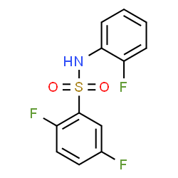 ChemSpider 2D Image | 2,5-Difluoro-N-(2-fluorophenyl)benzenesulfonamide | C12H8F3NO2S