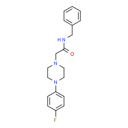 ChemSpider 2D Image | N-benzyl-2-(4-(4-fluorophenyl)-1-piperazinyl)acetamide | C19H22FN3O