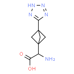 ChemSpider 2D Image | Amino[3-(2H-tetrazol-5-yl)bicyclo[1.1.1]pent-1-yl]acetic acid | C8H11N5O2