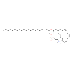 ChemSpider 2D Image | (2R)-2-[(6Z,9Z,12Z)-6,9,12-Octadecatrienoyloxy]-3-(octadecyloxy)propyl 2-(trimethylammonio)ethyl phosphate | C44H84NO7P