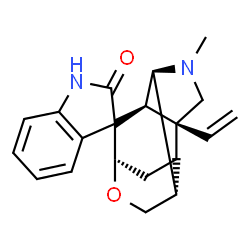 ChemSpider 2D Image | (2'R,5'R,6'S,8'S,11'S)-4'-Methyl-2'-vinylspiro[indole-3,7'-[9]oxa[4]azatetracyclo[6.3.1.0~2,6~.0~5,11~]dodecan]-2(1H)-one | C20H22N2O2