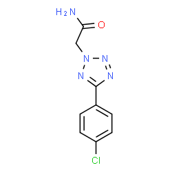 ChemSpider 2D Image | 2-[5-(4-Chlorophenyl)-2H-tetrazol-2-yl]acetamide | C9H8ClN5O