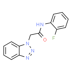 ChemSpider 2D Image | 2-(1H-Benzotriazol-1-yl)-N-(2-fluorophenyl)acetamide | C14H11FN4O