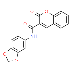 ChemSpider 2D Image | N-(1,3-Benzodioxol-5-yl)-2-oxo-2H-chromene-3-carboxamide | C17H11NO5