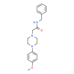 ChemSpider 2D Image | N-Benzyl-2-[4-(4-methoxyphenyl)-1-piperazinyl]acetamide | C20H25N3O2