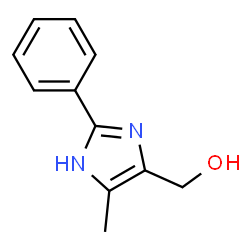 ChemSpider 2D Image | 4-Methyl-2-phenyl-1H-imidazole-5-methanol | C11H12N2O