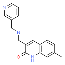 ChemSpider 2D Image | 7-Methyl-3-{[(3-pyridinylmethyl)amino]methyl}-2(1H)-quinolinone | C17H17N3O