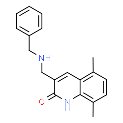 ChemSpider 2D Image | 3-((Benzylamino)methyl)-5,8-dimethylquinolin-2-ol | C19H20N2O