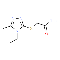 ChemSpider 2D Image | 2-[(4-Ethyl-5-methyl-4H-1,2,4-triazol-3-yl)sulfanyl]acetamide | C7H12N4OS