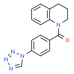 ChemSpider 2D Image | 3,4-Dihydro-1(2H)-quinolinyl[4-(1H-tetrazol-1-yl)phenyl]methanone | C17H15N5O
