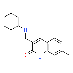 ChemSpider 2D Image | 3-[(Cyclohexylamino)methyl]-7-methyl-2(1H)-quinolinone | C17H22N2O