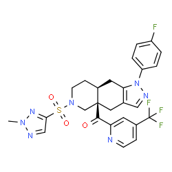 ChemSpider 2D Image | exicorilant | C26H23F4N7O3S