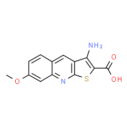 ChemSpider 2D Image | 3-Amino-7-methoxythieno[2,3-b]quinoline-2-carboxylic acid | C13H10N2O3S