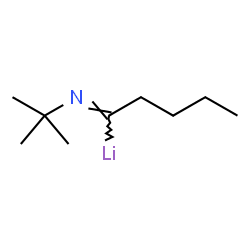 ChemSpider 2D Image | [(1E)-N-(2-Methyl-2-propanyl)pentanimidoyl]lithium | C9H18LiN