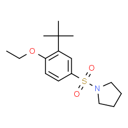 ChemSpider 2D Image | 1-[(3-tert-Butyl-4-ethoxyphenyl)sulfonyl]pyrrolidine | C16H25NO3S