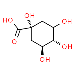 ChemSpider 2D Image | (1R,3S)-1,3,4,5-Tetrahydroxycyclohexanecarboxylic acid | C7H12O6