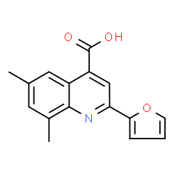 ChemSpider 2D Image | 2-(2-Furyl)-6,8-dimethyl-4-quinolinecarboxylic acid | C16H13NO3