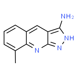 ChemSpider 2D Image | 8-methyl-1H-pyrazolo[3,4-b]quinolin-3-amine | C11H10N4
