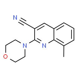 ChemSpider 2D Image | 8-Methyl-2-morpholinoquinoline-3-carbonitrile | C15H15N3O
