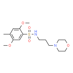 ChemSpider 2D Image | 2,5-Dimethoxy-4-methyl-N-[3-(4-morpholinyl)propyl]benzenesulfonamide | C16H26N2O5S