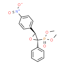 ChemSpider 2D Image | Dimethyl [(2R,3S)-3-(4-nitrophenyl)-2-phenyl-2-oxiranyl]phosphonate | C16H16NO6P