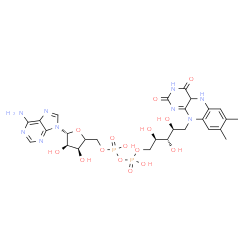 ChemSpider 2D Image | [(3S,4R,5R)-5-(6-Amino-9H-purin-9-yl)-3,4-dihydroxytetrahydro-2-furanyl]methyl (2R,3S,4S)-5-(7,8-dimethyl-2,4-dioxo-3,4,4a,5-tetrahydrobenzo[g]pteridin-10(2H)-yl)-2,3,4-trihydroxypentyl dihydrogen dip
hosphate (non-preferred name) | C27H35N9O15P2
