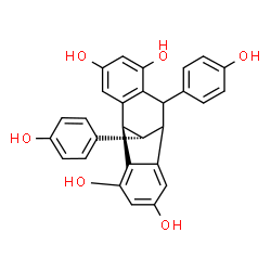 ChemSpider 2D Image | (1R,16S)-8,16-Bis(4-hydroxyphenyl)tetracyclo[7.6.1.0~2,7~.0~10,15~]hexadeca-2,4,6,10,12,14-hexaene-4,6,12,14-tetrol | C28H22O6