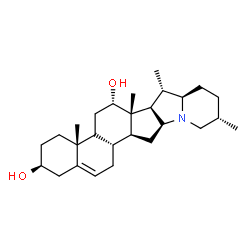ChemSpider 2D Image | (3beta,9xi,12alpha)-Solanid-5-ene-3,12-diol | C27H43NO2