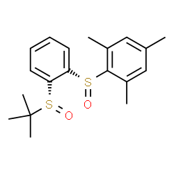 ChemSpider 2D Image | 1,3,5-Trimethyl-2-[(S)-{2-[(R)-(2-methyl-2-propanyl)sulfinyl]phenyl}sulfinyl]benzene | C19H24O2S2